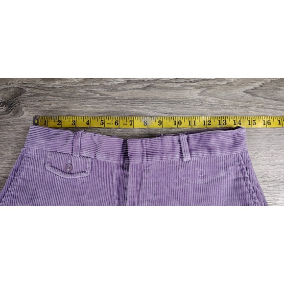 Vtg Hunters Run Corduroy Pants Womens 14 Purple High Rise Straight Leg Cotton - Picture 8 of 12
